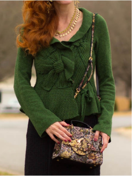 Anthropologie Sweaters - Anthropologie Moth cardigan cotton angora cashmere eccentric fairy sz sm